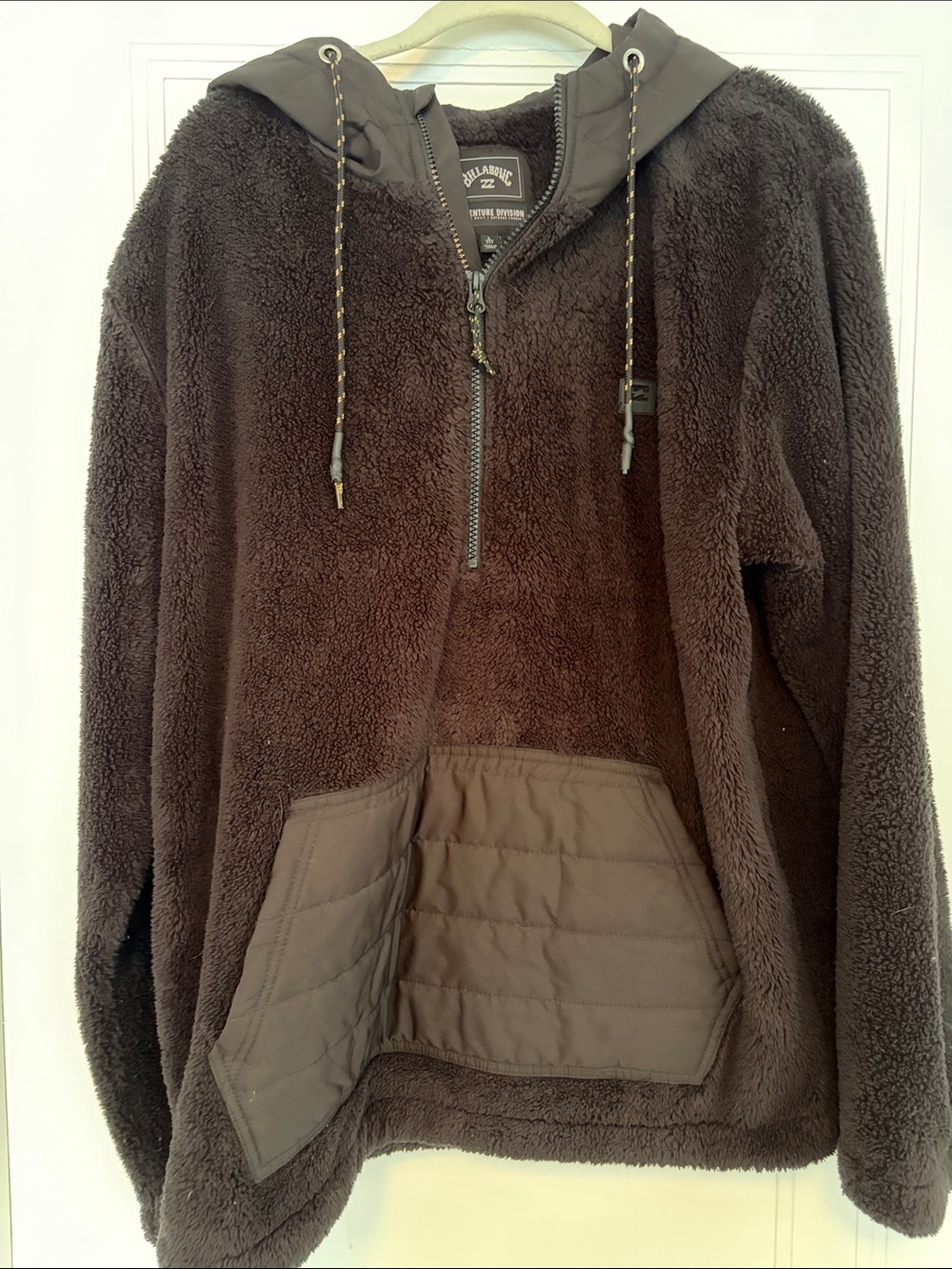 Billabong Men's black Sherpa Half-Zip Hoodie